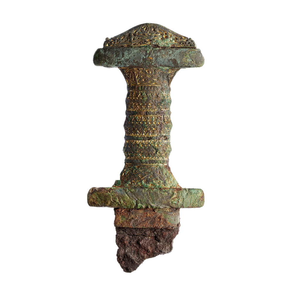 Sword of the Vendel Period of Gotland (Broa), 8th C., Bronze Hilt - 8