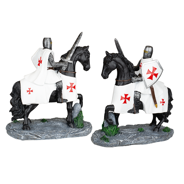Figurine en résine Chevalier du Templier avec épée, 20cms - 1