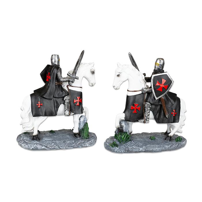 Figurine en résine Chevalier du Templier avec épée, 20cms - 1