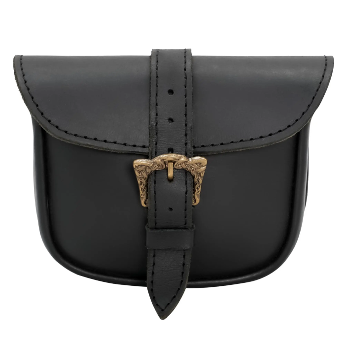 copy of Small leather bag for belt, brown  - 1