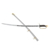 U.S. Civil War cavalry saber sword with steel scabbard  - 2