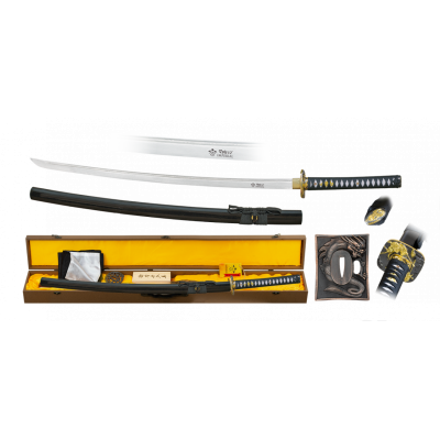 Kit Katana Professionale in Acciaio Damasco, modello17 - 1