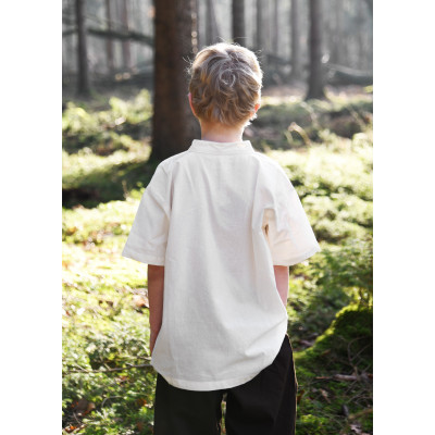 Camisa Medieval Nile para Niños, manga corta, color natural Inicio