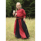 Falda Medieval Lucia para Niños, ancha acampanada, negro/rojo Inicio