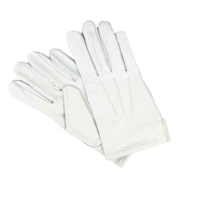 Gant de cérémonie en cuir blanc Commencement
