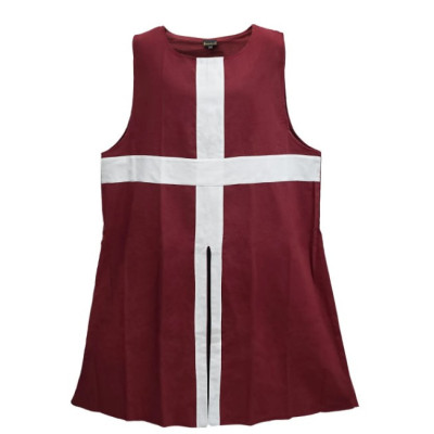 Tabard médiéval en toile de coton avec croix Commencement