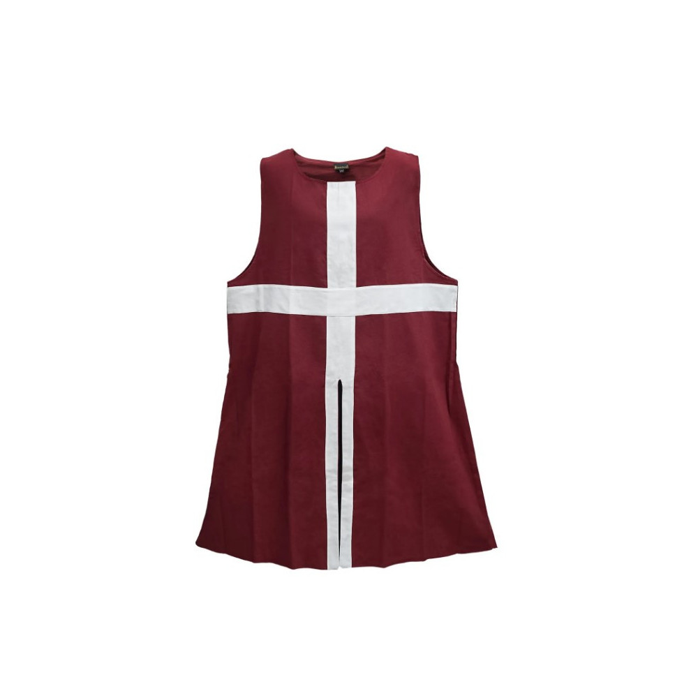 Medieval cotton canvas tabard with cross   Size Cms breast contour....