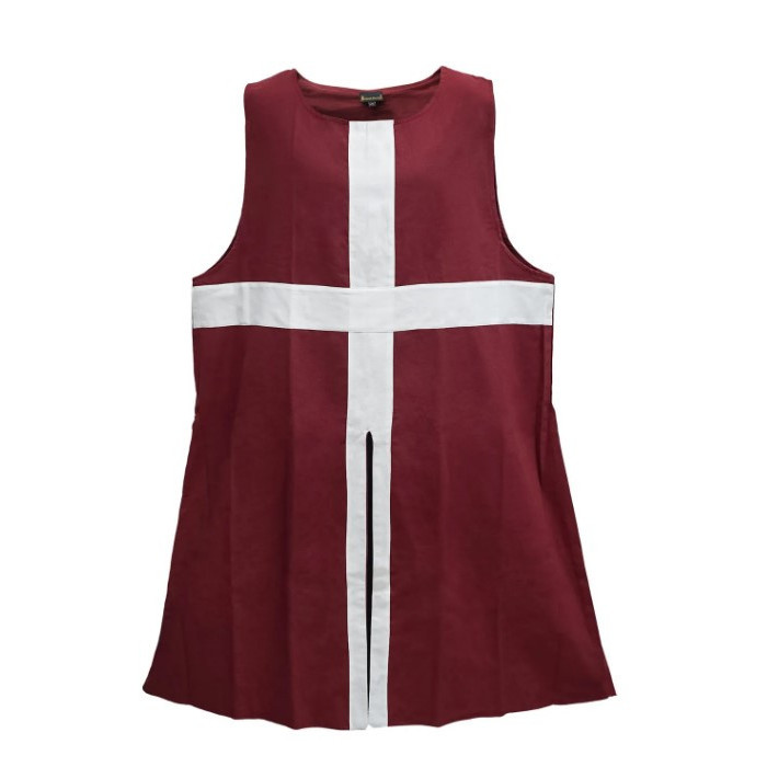 Tabardo medieval de lona de algodón con cruz InícioInício