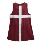 Medieval cotton canvas tabard with cross   Size Cms breast contour....