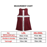 Medieval cotton canvas tabard with cross   Size Cms breast contour....