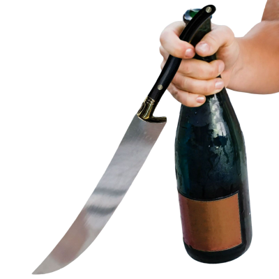 Champagne saber, black handle