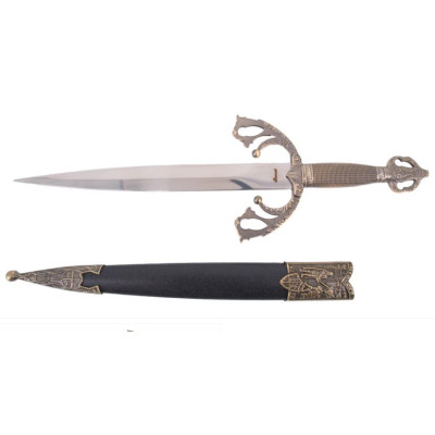 Pugnale Tizona del Cid con fodero e dettagli in bronzo Inizio