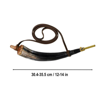 Viking Medieval Powder Horn Accessorio in corno autentico e funzion...