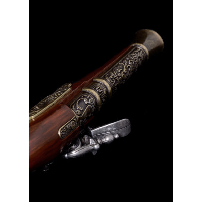 Flintlock Pirate Pistol, 18th Century, Brass, Replica