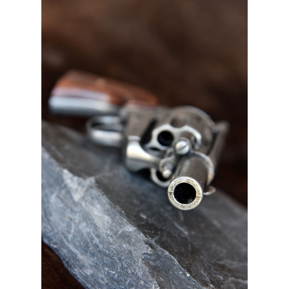 Revólver de bolsillo Colt .45, EE. UU. 1873, mango de madera marrón...