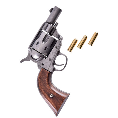 Colt Pocket Revolver .45, USA 1873, brown wooden handle, replica