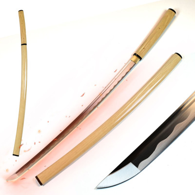 Shirasaya Katana, forgé à la main Commencement