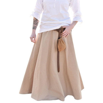 Medieval skirt, flare, light brown