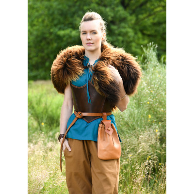 Corpiño de cuero debajo del busto, marrón Inicio