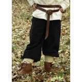 Thore Pantalon large médiéval pour enfant, noir Commencement