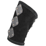 Bracciale Vidar in pelle scamosciata, nero Inizio