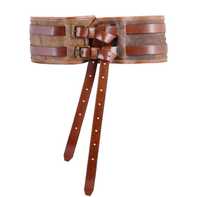 Ceinture en cuir huilé Sundri, marron Commencement