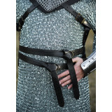 Ceinture double en cuir Balor, noir Commencement