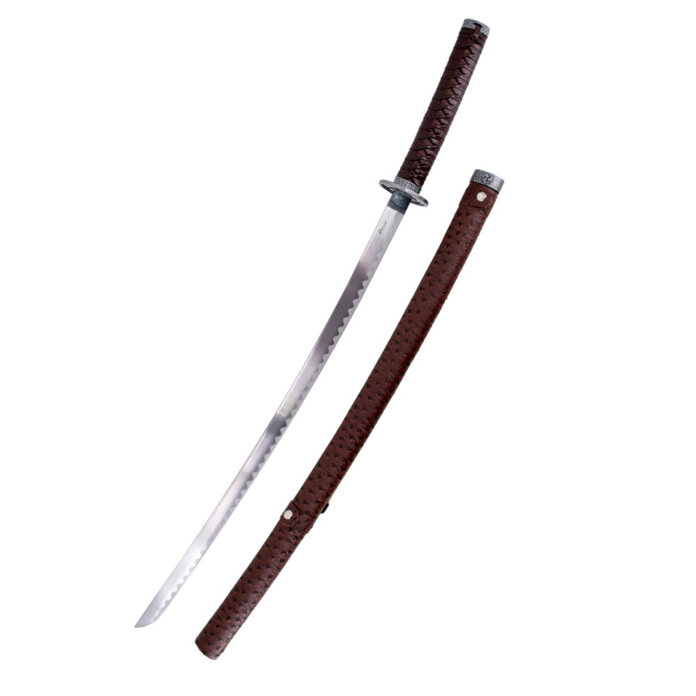 Katana em couro sintético marrom InícioInício