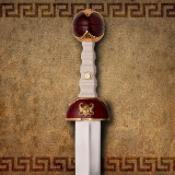 Espada romana Gladius con vaina negra Inicio