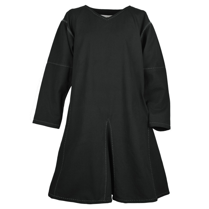 Kragelund Askur Medieval Tunic, Long Sleeve, Black   Big S M I XL X...