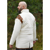 Gambeson Long avec Manches Détachables et Cuir, marron naturel Comm...