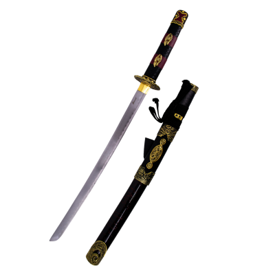 Wakisashi con hoja de acero de 76 cm Inicio