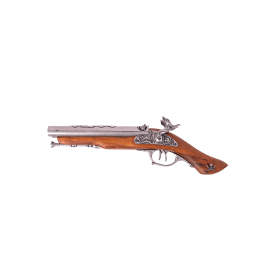 Double-barreled pirate percussion pistol, S.XVIII  Simulates extern...