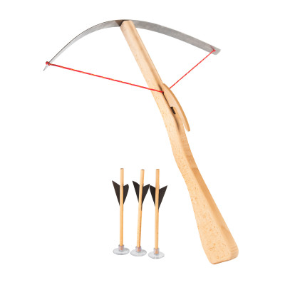 Large Child Crossbow with Steel Spring Sting, Wooden Toy, incl. 3 S...