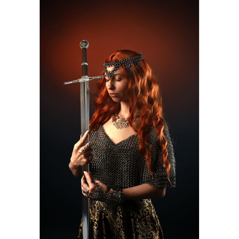 Épée en acier Witcher forgée à la main avec ceinture et fourreau - ...