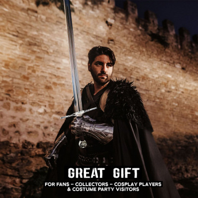 Épée en acier Witcher forgée à la main avec ceinture et fourreau - ...