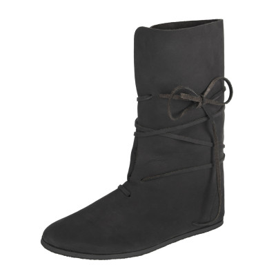 Viking boots with laces, black