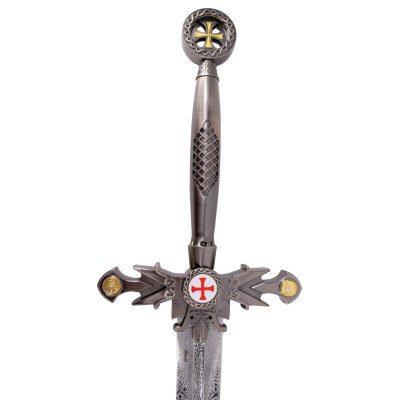 Espada templaria, con acabados de níquel en la empuñadura Inicio