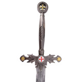 Templar sword, with nickel finishes on the hilt Total size:  85 cmS...