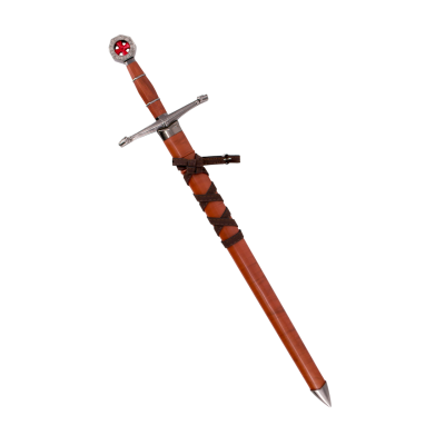 Espada de cadete con guarda de níquel y mango marrón Inicio