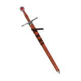 Espada de cadete con guarda de níquel y mango marrón Inicio