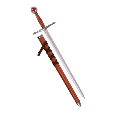 Cadet Sword with Nickel Guard and Brown Handle Total size:  85 cmSh...