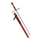 Espada de cadete con guarda de níquel y mango marrón Inicio