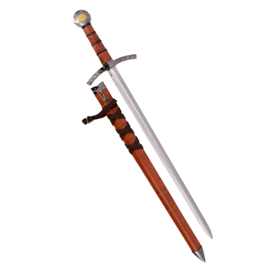 Épée de cadet avec garde en nickel et poignée brune Commencement