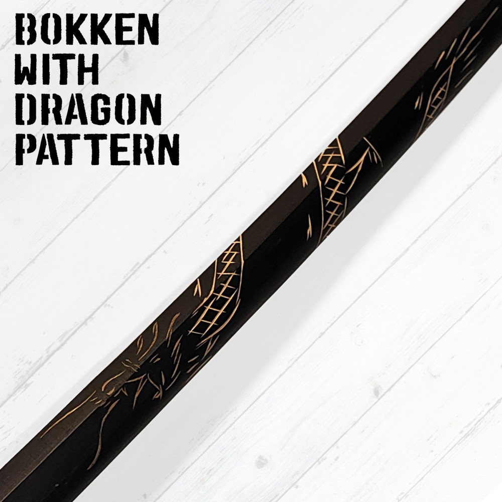 Bokken à motif dragon Commencement