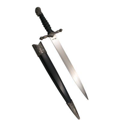 Templar dagger with sheath Technical  Long 34 cms.  Weight 166 grs....