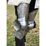 Gothic leg guards, pair, 1.2mm steel The poleyon knee pads are arti...