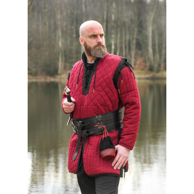 Gambeson with Detachable Sleeves, Wine Red - Black   Größe S M L XL...