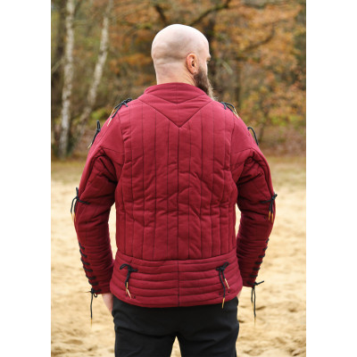 Doblete acolchado con puntos de amartillado, rojo vino - negro Inicio