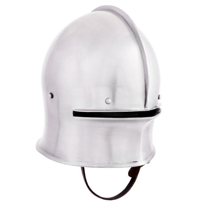 Casco básico, casco medieval, acero de 1,6 mm, siglo XV Inicio